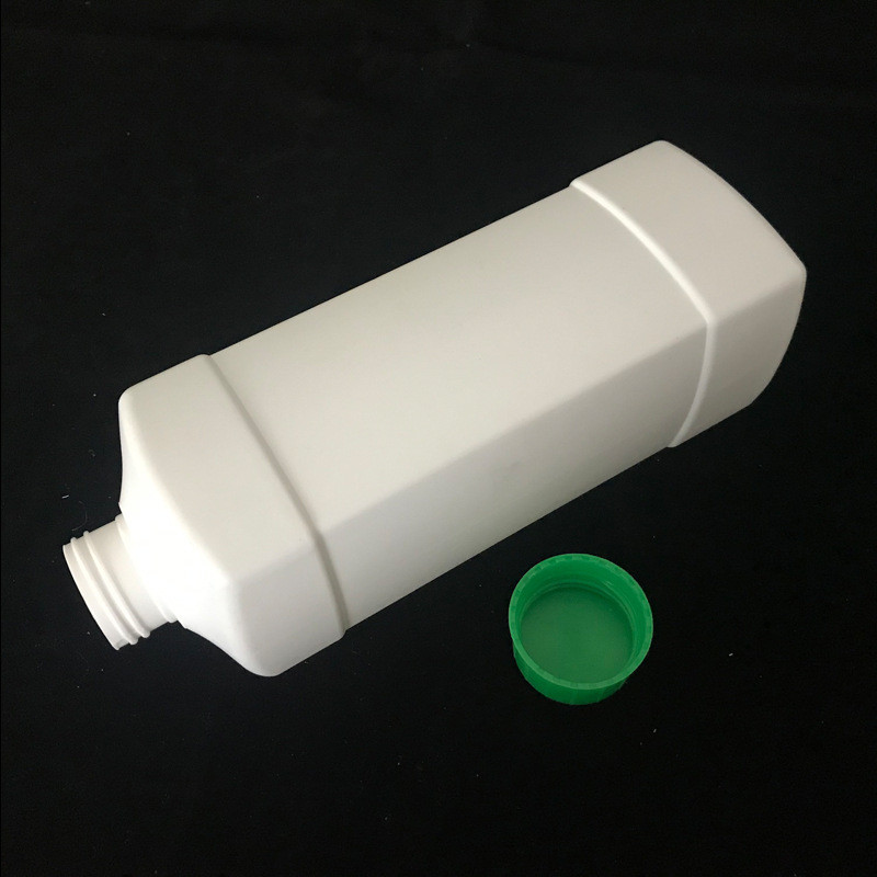 铭诺塑料 1L乳白色绿叶包装瓶 1000ml安利方瓶 1升消毒液瓶
